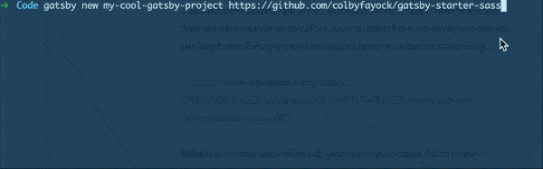 Bootstrapping a Gatsby app